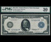 Fr. 1038 PMG 1914 $50 Federal Reserve Note Cleveland PMG 30
